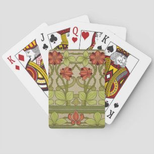 Jeu De Cartes Frieze Bordure Art Nouveau Floral