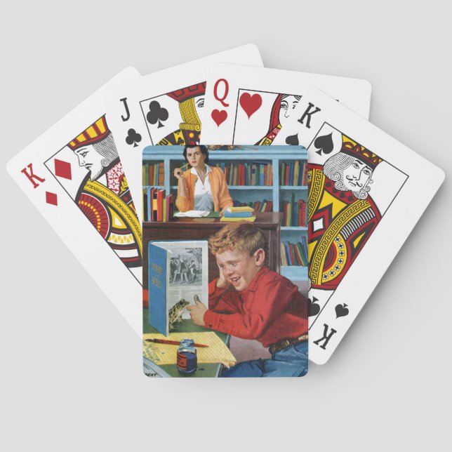 Jeu De Cartes Frog in the Library (dos)