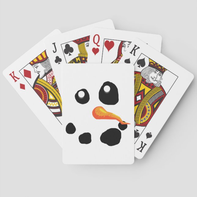 Jeu De Cartes Frosty le bonhomme de neige souriant (dos)