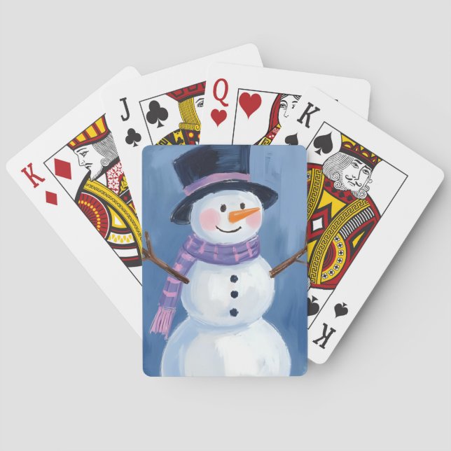 Jeu De Cartes Frosty Noël du bonhomme de neige (dos)
