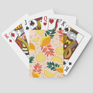 Jeu De Cartes Fruit de citron d'été frais