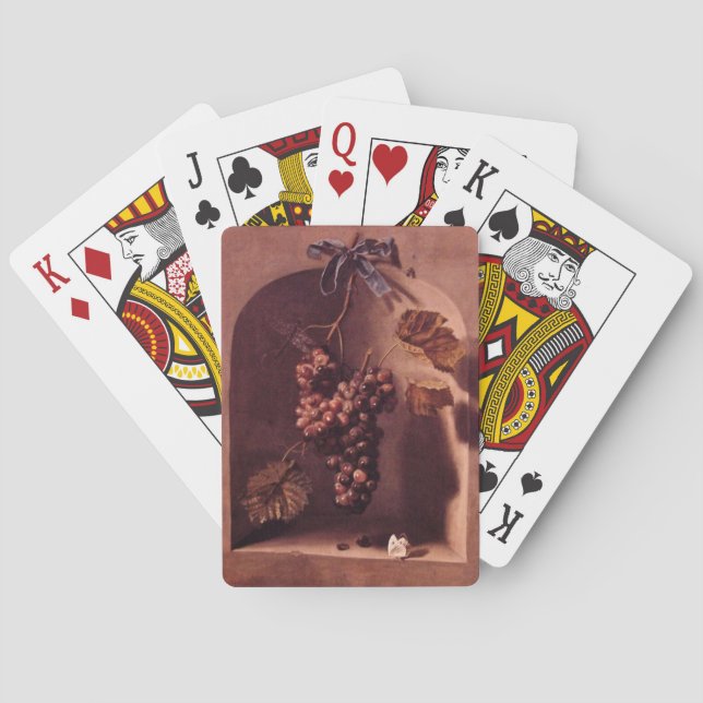Jeu De Cartes FRUITS DE SAISON HANGING GRAPES Antique rose rouge (dos)