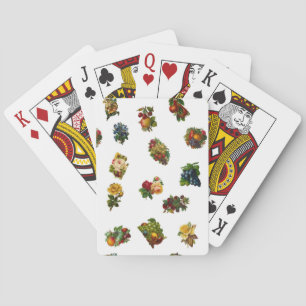 Jeu De Cartes Fruits et fleurs vintages