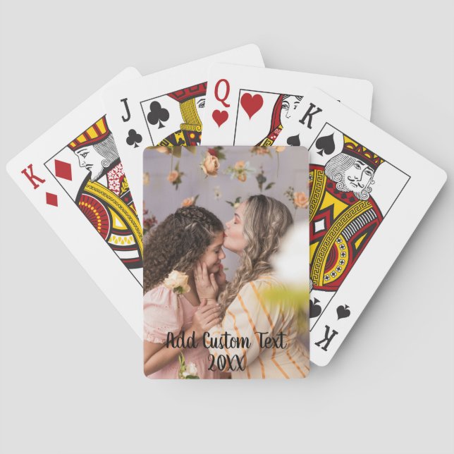Jeu De Cartes Full Photo - Vertical Custom Text and Photo (dos)