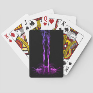 Jeu De Cartes Fumée de dragon noir et violet