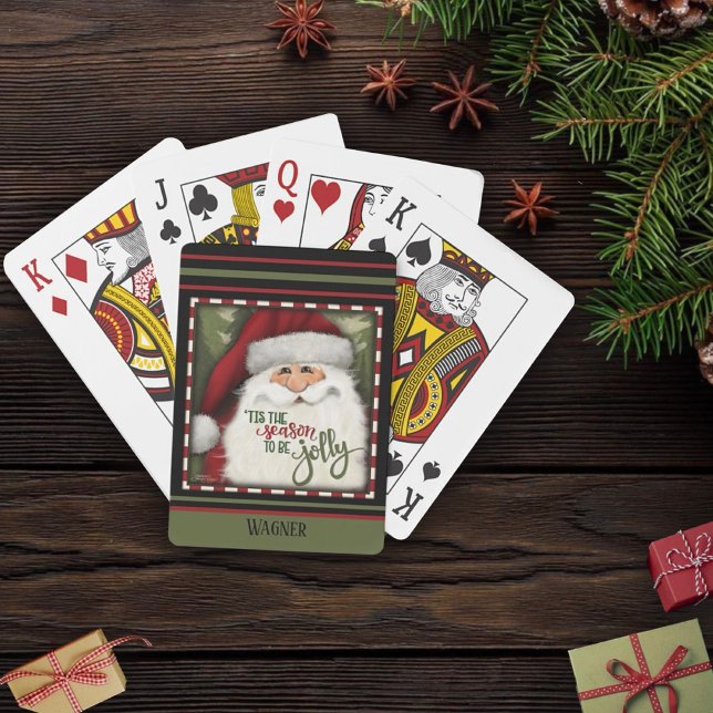 Jeu De Cartes Fun Père Noël Noël Festive Rouge Green Inspirivity (Créateur téléchargé)
