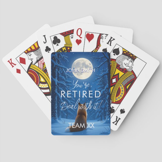Jeu De Cartes Fun Retirement Playing Cards | Custom Personaliz (dos)