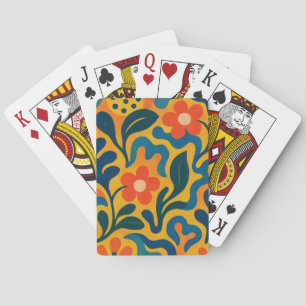 Jeu De Cartes Fun Retro Garden Collage Motif Motif