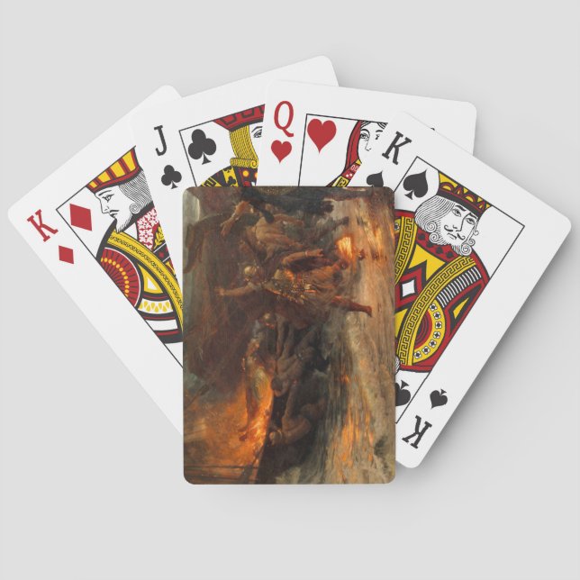 Jeu De Cartes Funérailles d'un viking (par Frank Dicksee) (dos)
