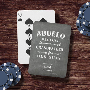 Jeu De Cartes Funny Abuelo Grand-père Monogramme