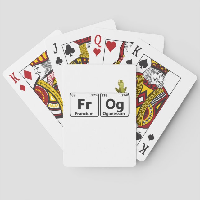 Jeu De Cartes Funny Frog Periodic Table Elements Funny Science (dos)