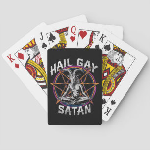 Jeu De Cartes Funny Hail Gay Satan LGBT Goth Gay pride Baphomet