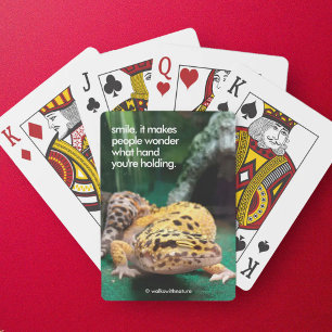 Jeu De Cartes Funny Leopard Gecko sourit pour les Paparazzi