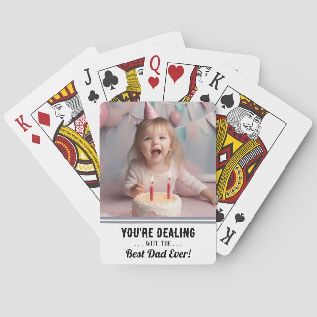 Jeu De Cartes Funny Meilleur papa photo (dos)