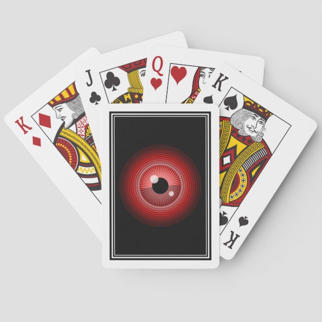 Jeu De Cartes Funny Red Black Evil Devil OEil Magique (dos)