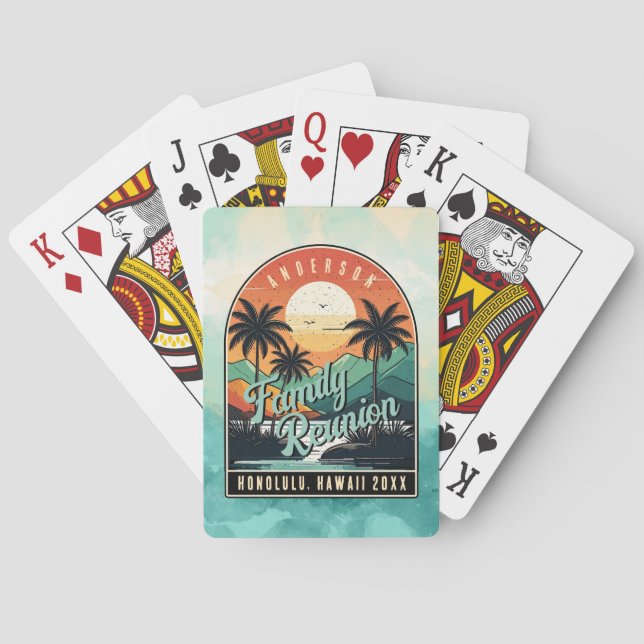 Jeu De Cartes Funny Retro Tropical Family Reunion ID1135 (dos)