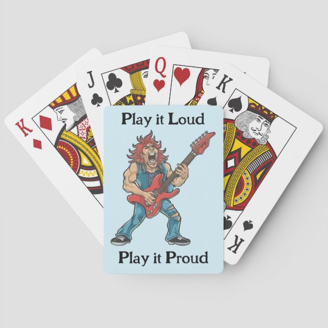 Jeu De Cartes Funny Rockstar Jouer aux cartes (dos)