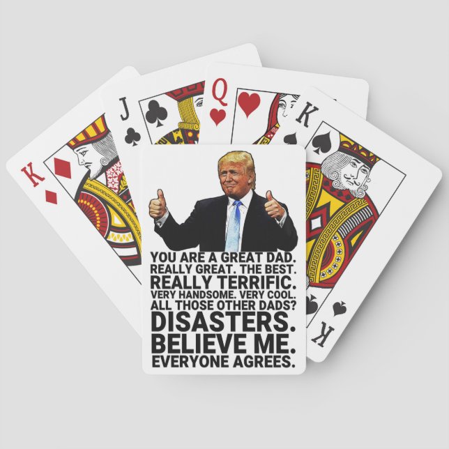 Jeu De Cartes Funny Trump Father Birthday Card (dos)