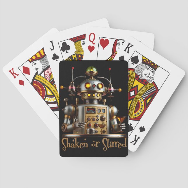 Jeu De Cartes Futuristic Robot Bartender "Shaken or Stirred" (dos)