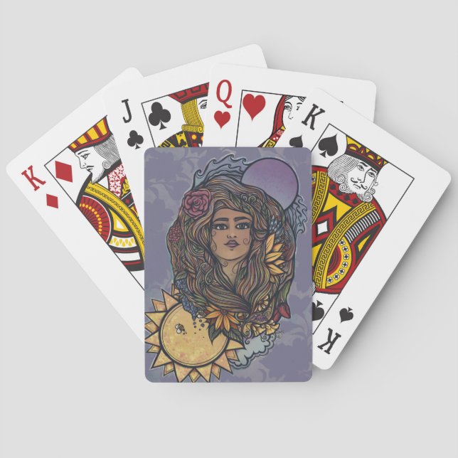 Jeu De Cartes Gaia mère Terre déesse Tarot monde (dos)