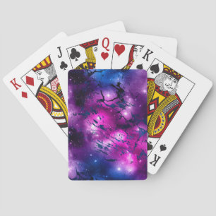 Jeu De Cartes Galaxie Bleu cosmique Marbre pourpre et rose