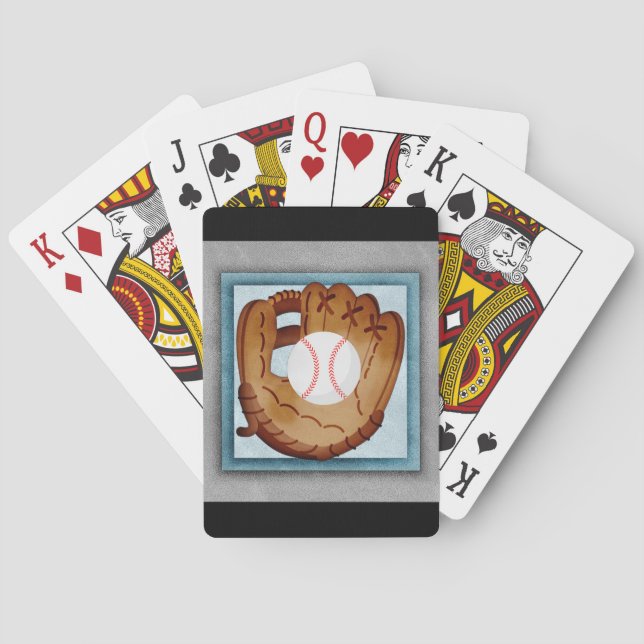 Jeu De Cartes Gant De Baseball - Thème De Baseball Cute (dos)