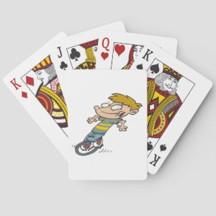 Jeu De Cartes Garçon drôle à monocycle