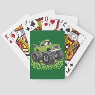 Jeu De Cartes Garçon Saint-Patrick Enfant Chanceux Camion Monstr