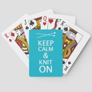 Jeu De Cartes Gardez Le Knit Calme Sur ・ Artisanat {Dark}