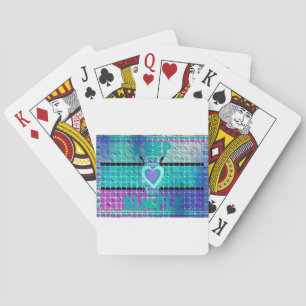 Jeu De Cartes Gardez-le simple : Cyan Heart & Clarity Art Motif