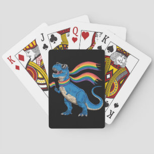 Jeu De Cartes Gay pride Dino Trex Rainbow Flag Lgbt Ally