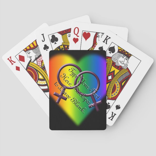 Jeu De Cartes Gay Pride Playing Cards Custom (dos)