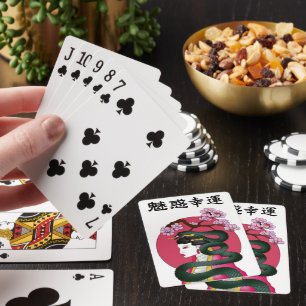 Jeu De Cartes Geisha fille et serpent