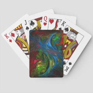 Jeu De Cartes Genèse Bleu Art Abstrait