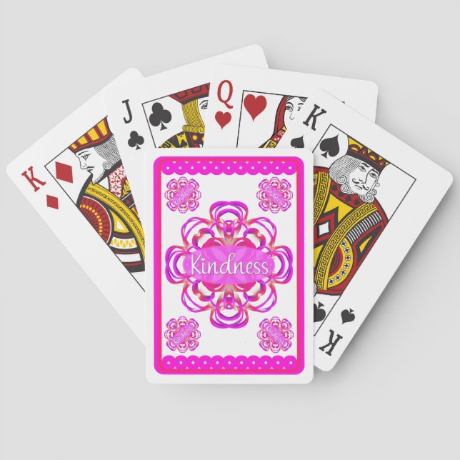 Jeu De Cartes Gentillesse en Mandala rose (dos)