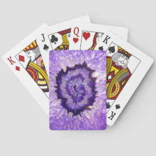 Jeu De Cartes Géode d'agate violet tombé