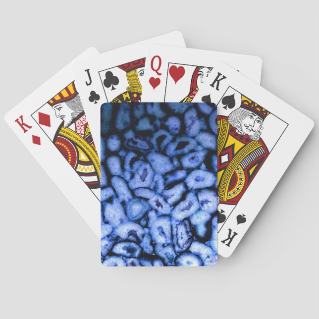 Jeu De Cartes Géodes Agate Quartz Bleu (dos)