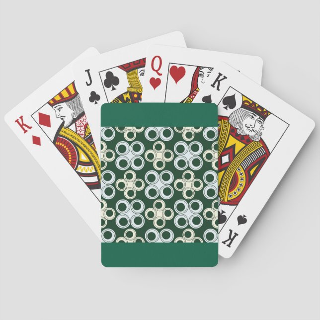 Jeu De Cartes Geometric Retro Circles Pattern (dos)