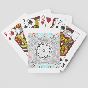 Jeu De Cartes Géométrie en cyan rose africain