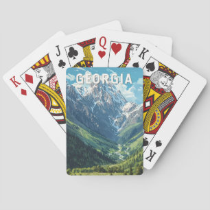 Jeu De Cartes Georgia Illustration Travel Art Vintage