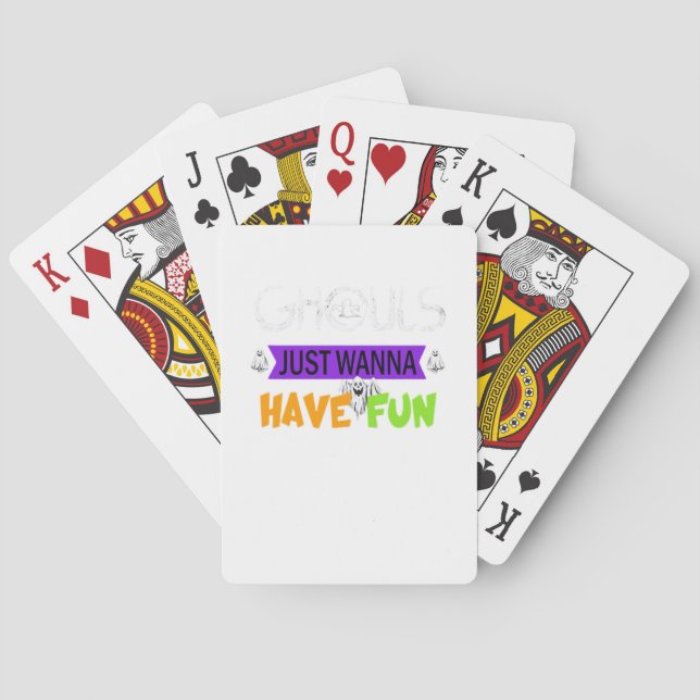 Jeu De Cartes Ghouls veut juste s'amuser drôle automne (dos)