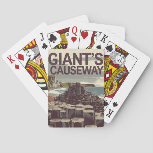 Jeu De Cartes Giant's Causeway Irlande Illustration Travel Art