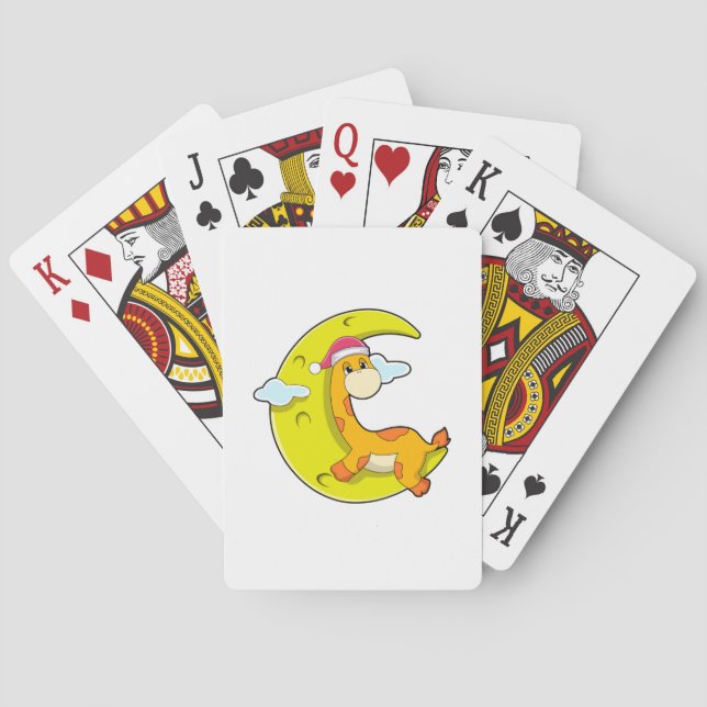 Jeu De Cartes Girafe au coucher de la lune (dos)