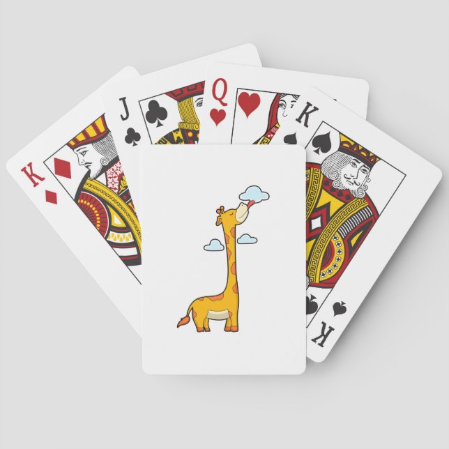 Jeu De Cartes Girafe aux nuages (dos)