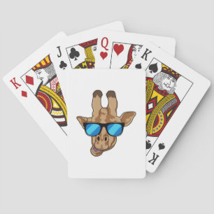 Jeu De Cartes Girafe avec lunettes de soleil