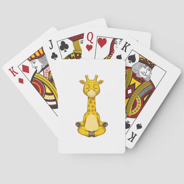 Jeu De Cartes Giraffe à la méditation de Yoga (dos)