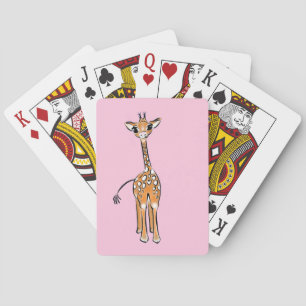 Jeu De Cartes Giraffe bébé - rose