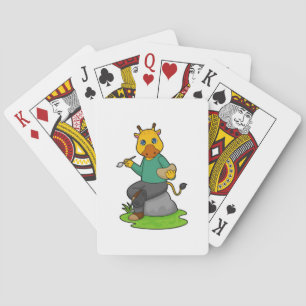 Jeu De Cartes Giraffe en peintre avec pinceau