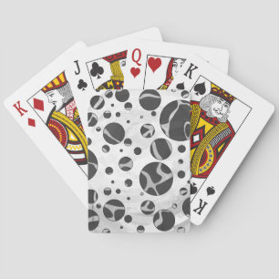 Jeu De Cartes Giraffy Polka Dot noir et gris clair Impression
