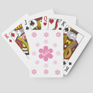 Jeu De Cartes Glam à fleurs roses
